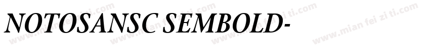 NOTOSANSC SEMBOLD字体转换